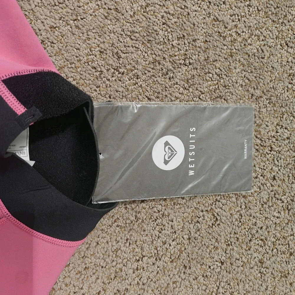 NWT Roxy Syncro Girls Size 6 Pink Grey‎ Shorty Wetsuit 2/2mm ARJW503001
